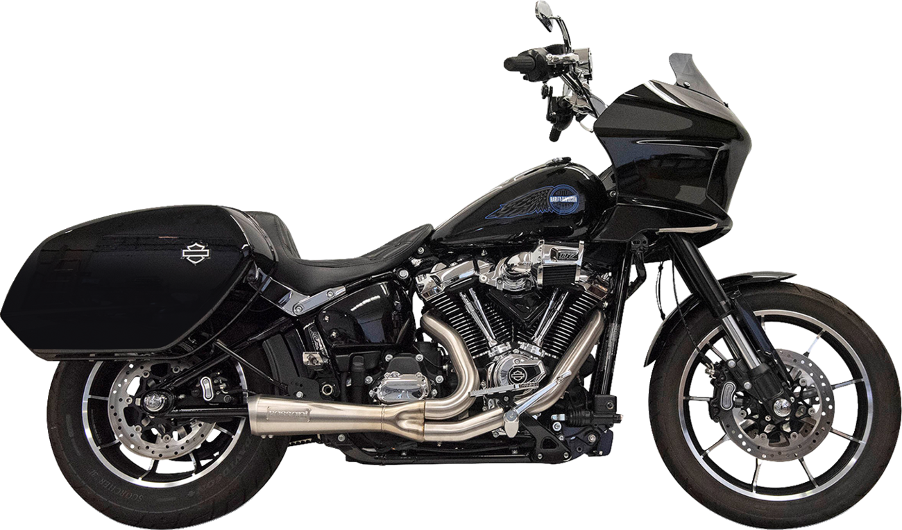 Sistema de escape Ripper 2 en 1 - Sistema de escape Ripper 2 en 1 con silenciador Megáfono - Corto - Inoxidable - Softail M8