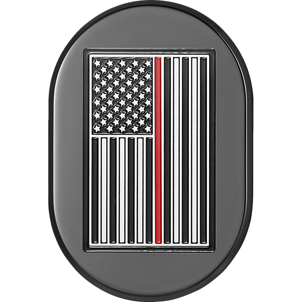 Cubierta de antena - Cubierta de antena - Guardabarros trasero derecho - Bandera americana de línea roja - Negro