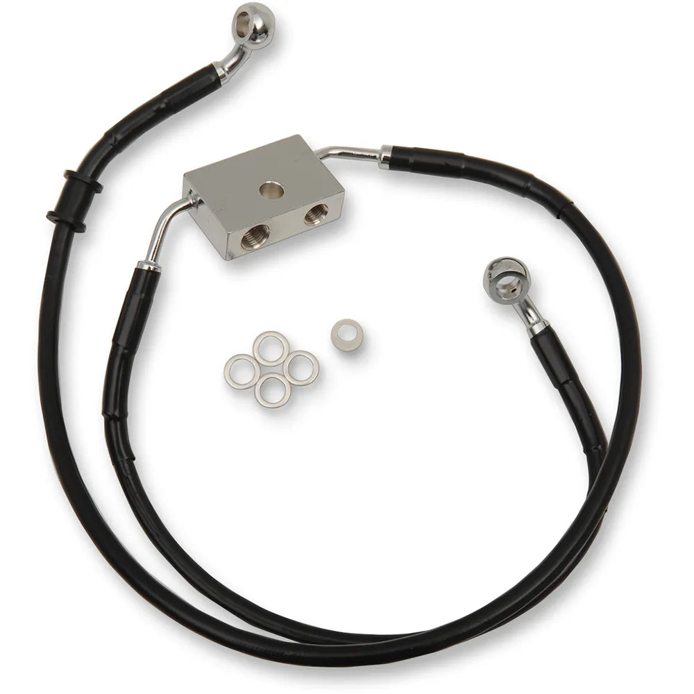Brake Line - Front - +6" - Black - XL