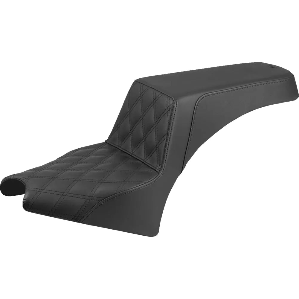 Asiento elevado - Costura de celosía delantera - Asiento elevado - Costura de celosía del conductor - Negro - Indian Scout '25