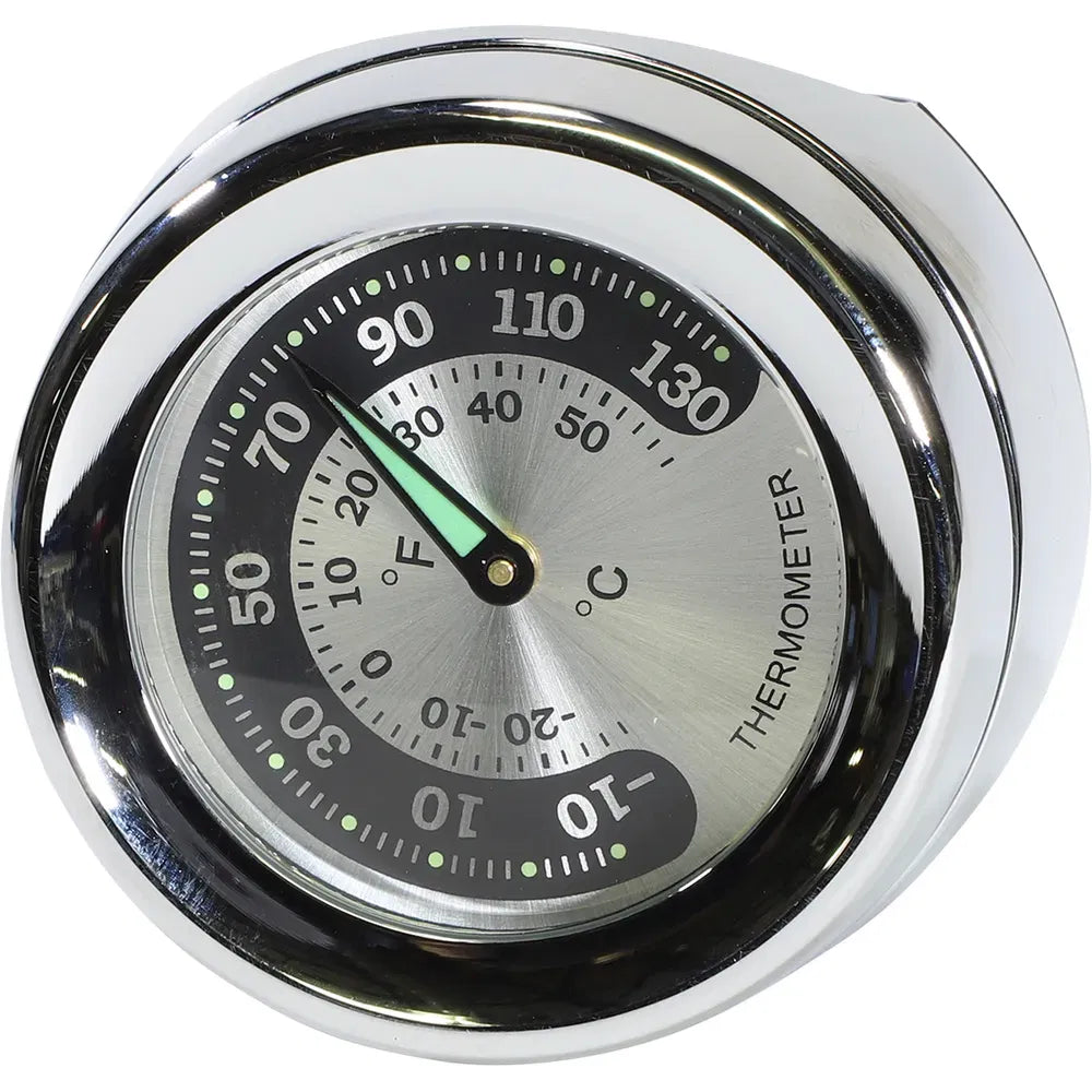 Handlebar Mount Thermometer - Chrome - For 1.25" Bar