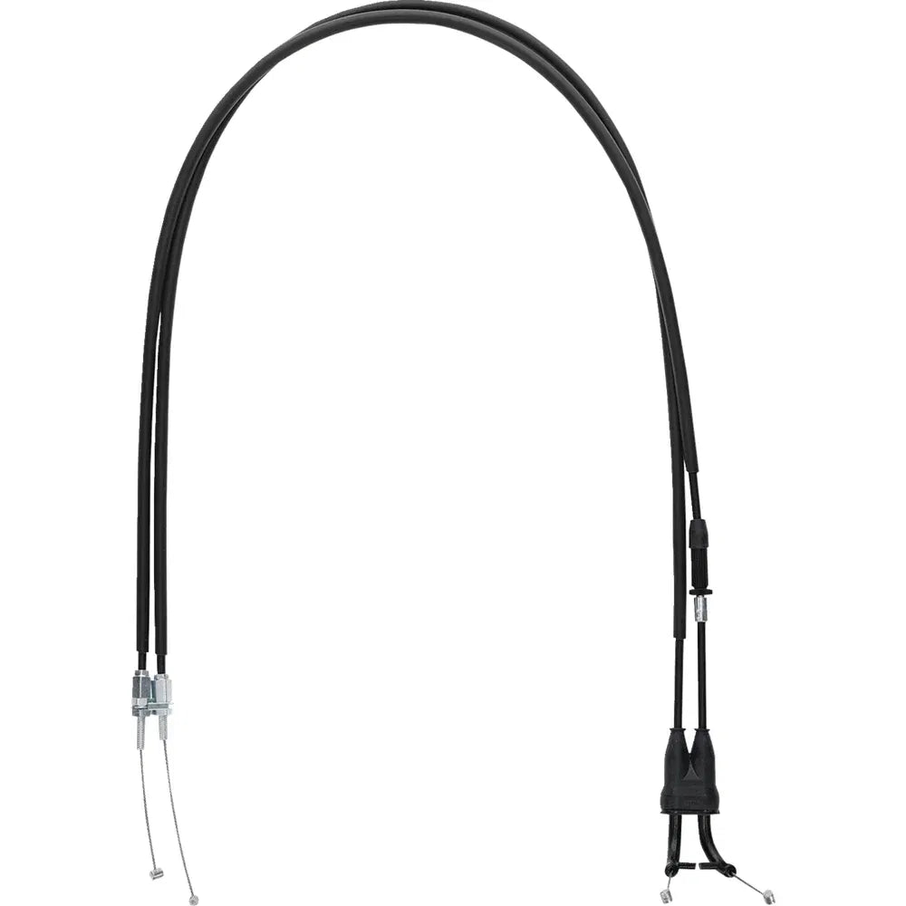 Cable del acelerador de vinilo negro.