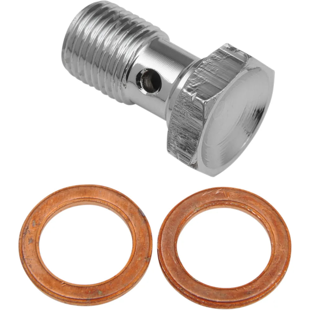 Banjo Bolt - 10 mm x 1 mm - Single - Chrome