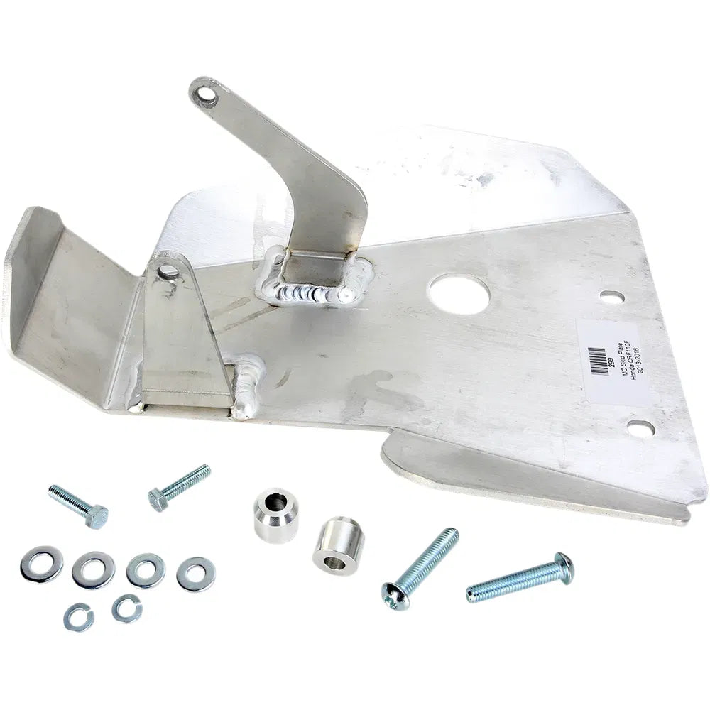 Placa protectora de aluminio — Placa protectora - Placa protectora - Plata - Honda - CRF110F