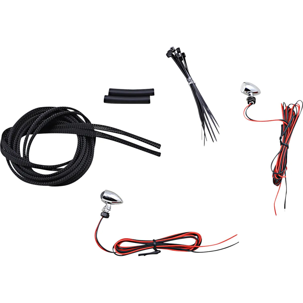 Micro Turn Signals - Red -Chrome