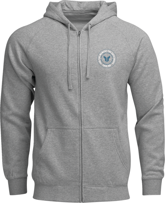 Sudadera con capucha y cremallera con parche