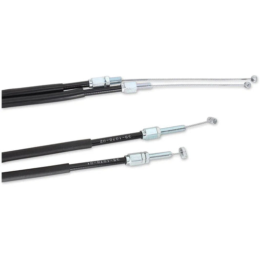 Cable del acelerador de vinilo negro.