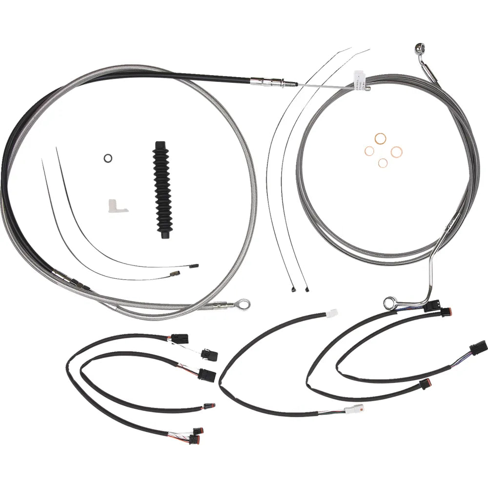 Kit de instalación de manillar XR - Kit de instalación de manillar XR - Perchas para monos de 12"-14" - FLHRXS '21-'24 - Acero inoxidable/cromo