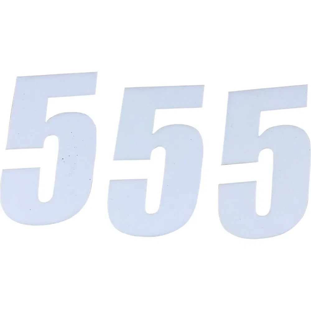 SX Plate Number - #5 - White - 4"
