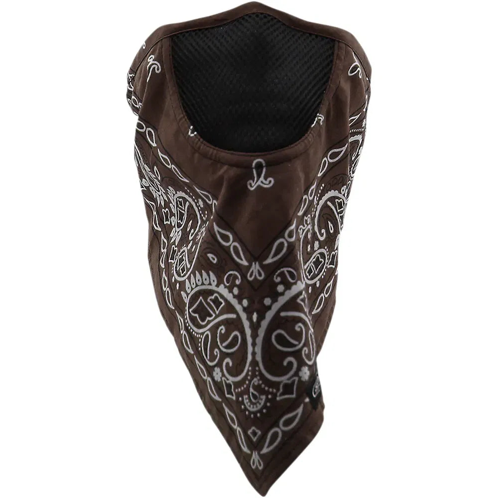 Face Mask - Facefit - Brown Paisley