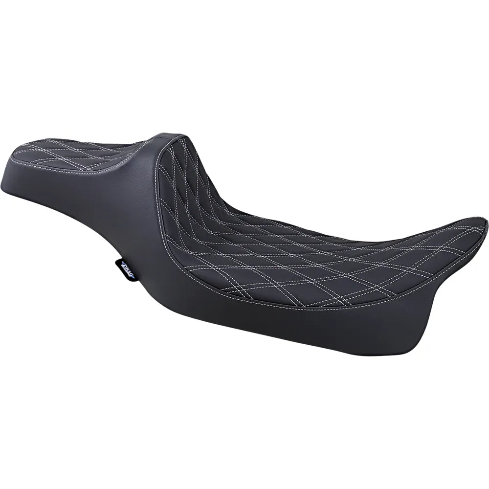 Predator III Seat - Extended - Double Diamond -Silver Stitched