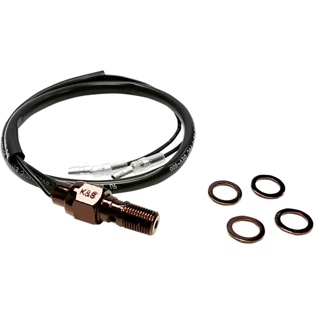 Hydraulic Brake Light Switch - 1.25 mm - Black