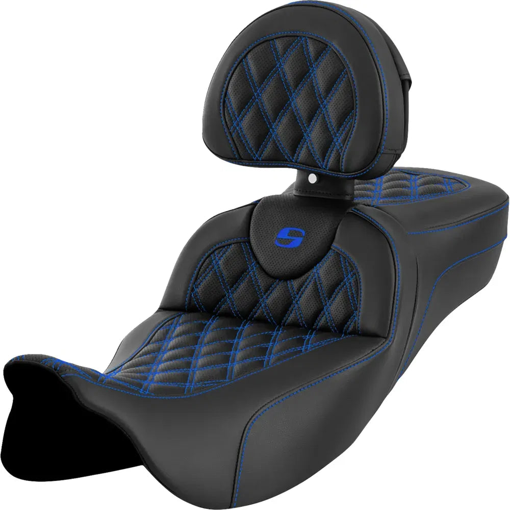 Asiento de alcance extendido Roadsofa™ - Asiento de alcance extendido Roadsofa™ - Costura de celosía - Costura azul - con respaldo - FL '08-'24