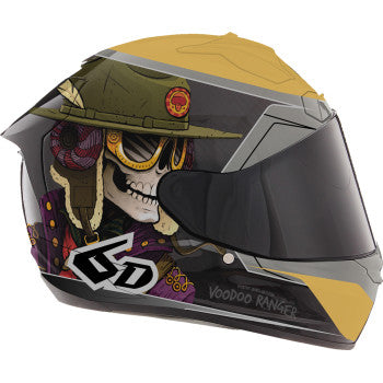 Casco 6D ATS-1R Voodoo Ranger Negro/Dorado