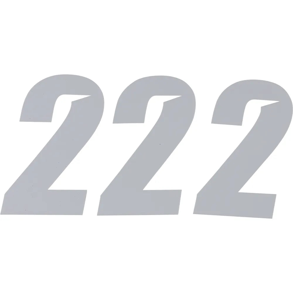 Slash Number Plate - #2 - White - 6"