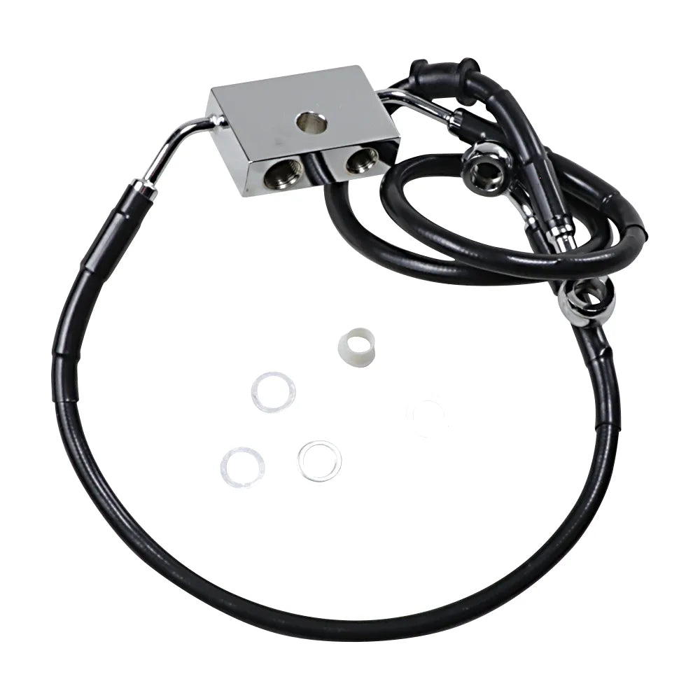 Front Brake Line - XL - Black +6"