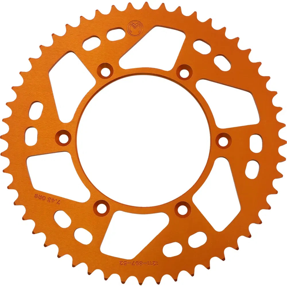 Corona Trasera Aluminio - Corona Trasera - Aluminio - 52 Dientes - Naranja - Husaberg/Husqvarna/KTM