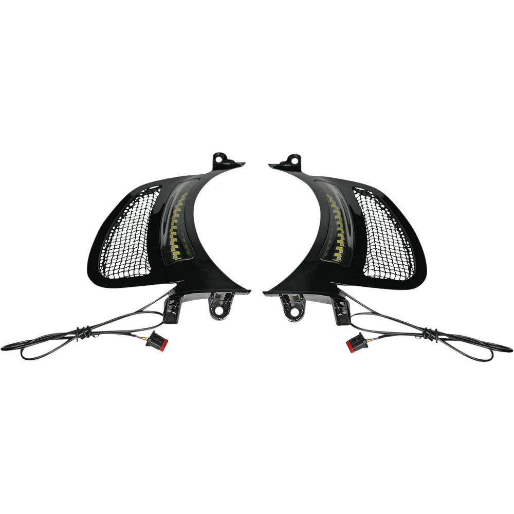 LED Vent Insert - Amber/White - Black w/ Black Mesh