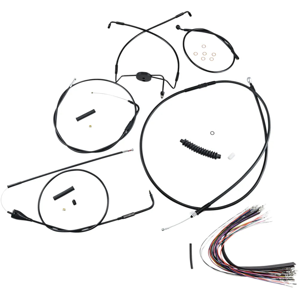 Kit de instalación de manillar XR - Kit de instalación de manillar XR - Colgadores Ape de 12"-14" - FLH '07 - Negro