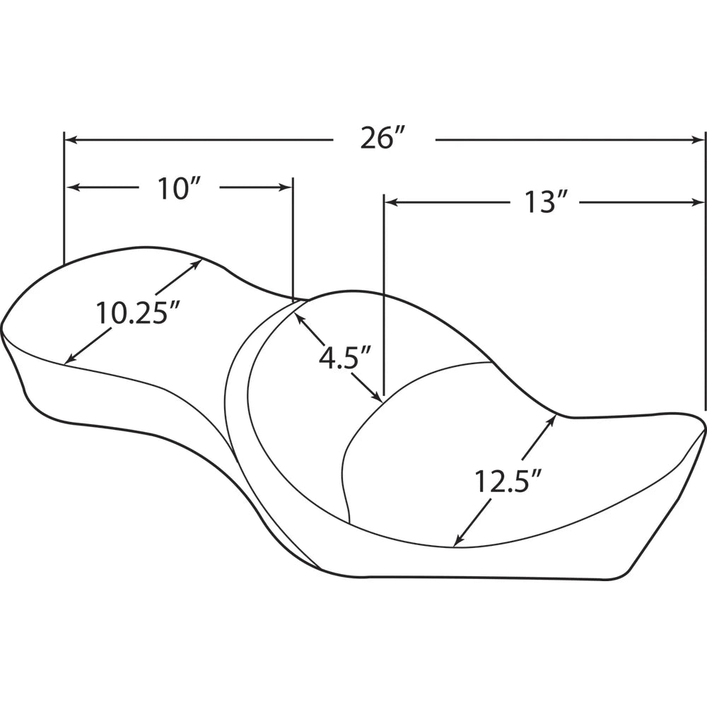 Asiento de vinilo doble de perfil bajo para 2 personas