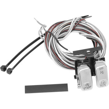 Botones de encendido/apagapago y marcha - cromo