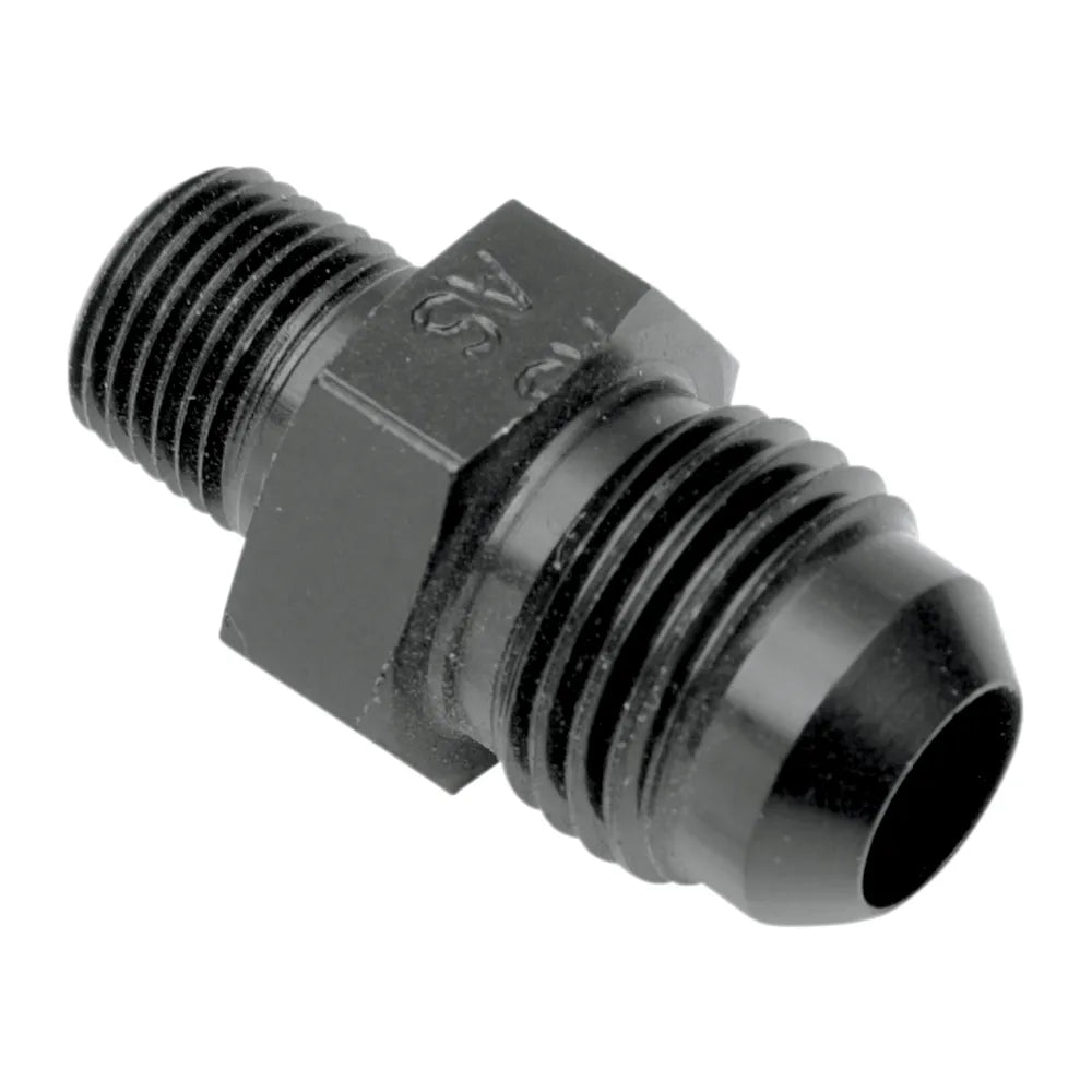 Straight Oil Line Fitting - Black - 1/4" NPT