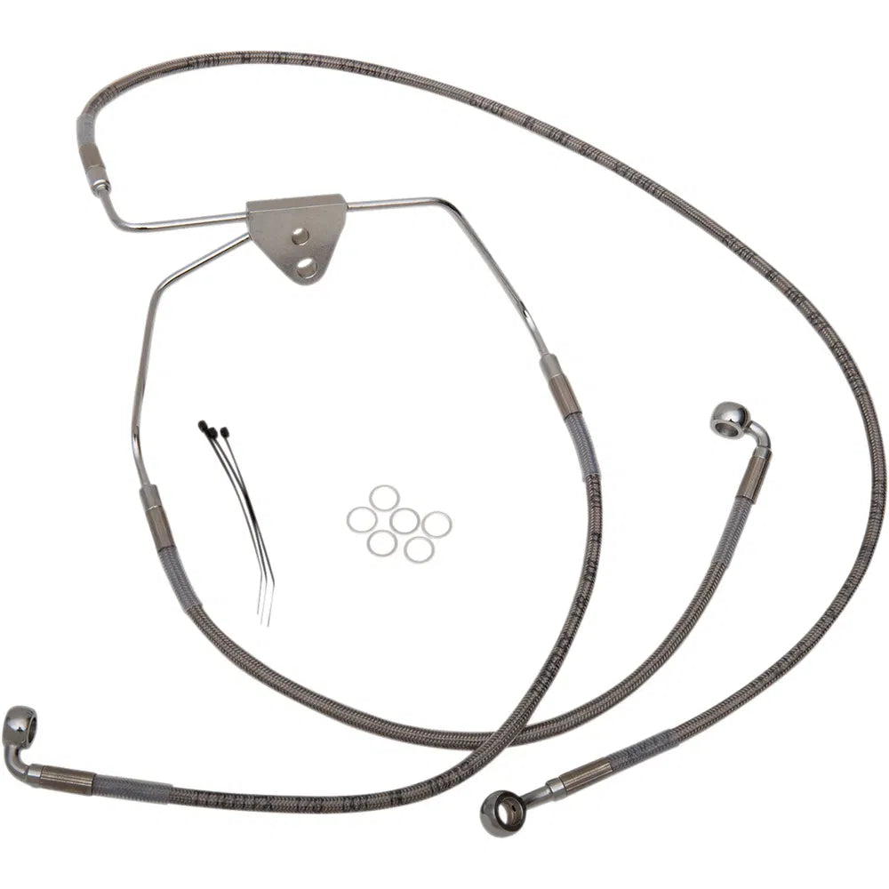 Brake Line - Front - +8" - Touring - Stainless Steel