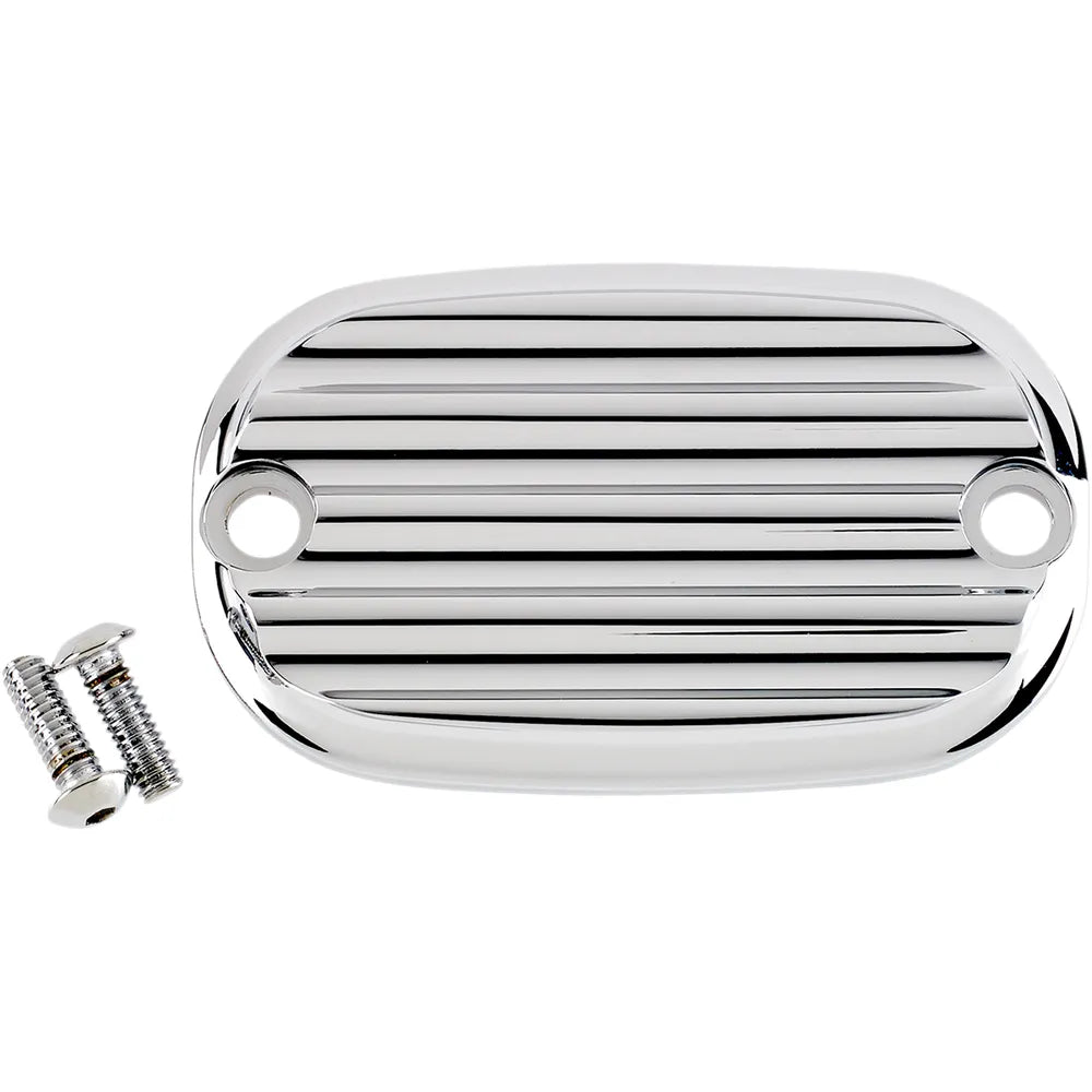 Master Cylinder Cover - Finned - Chrome