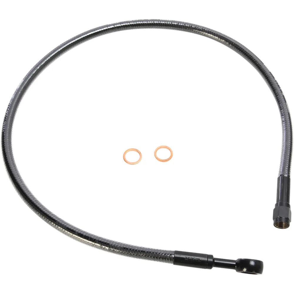 Kit de línea de freno delantero específico ABS de longitud alternativa Designer Series - Línea de freno - 10 mm - Recta - 25" - Black Pearl