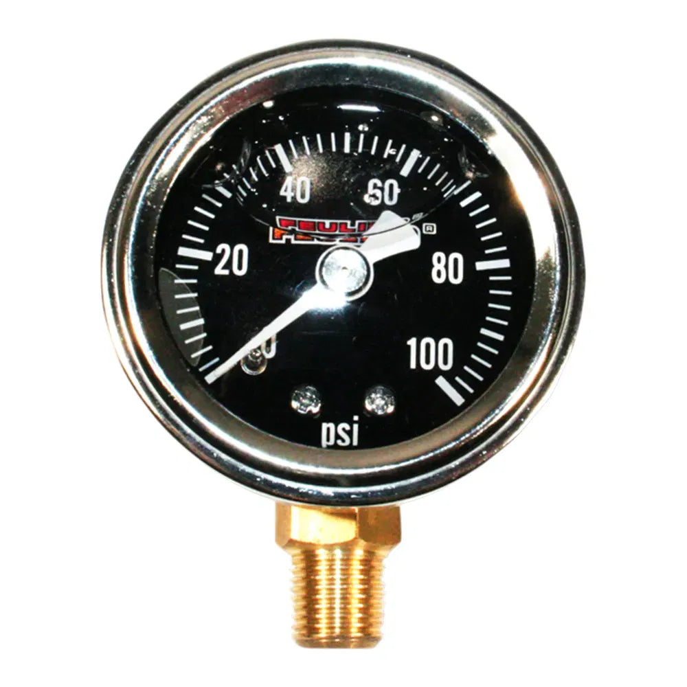 Oil Pressure Gauge - Bottom Port - Black Face