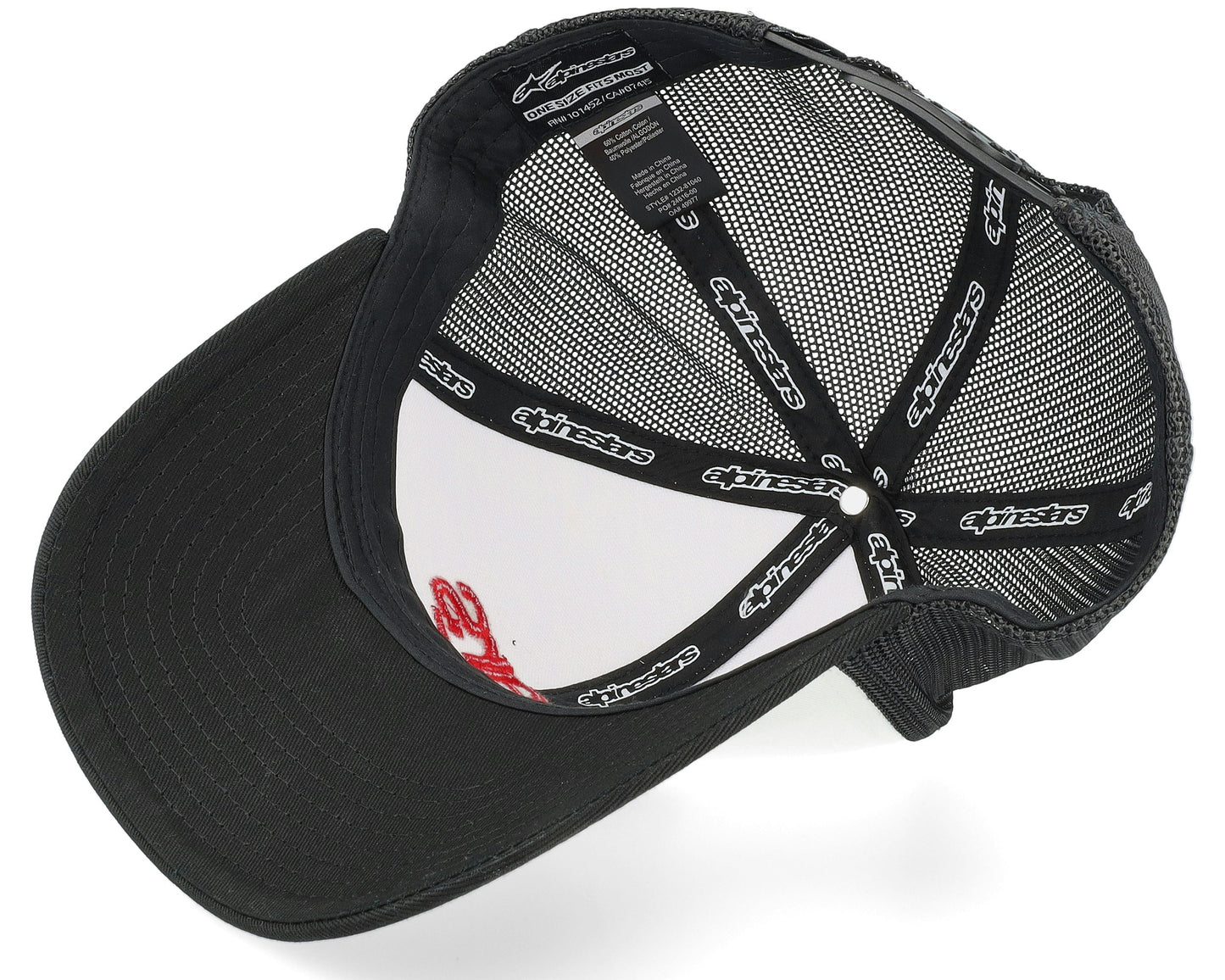 Gorra Alpinestars Pedigree -Blanco/Negro/Rojo