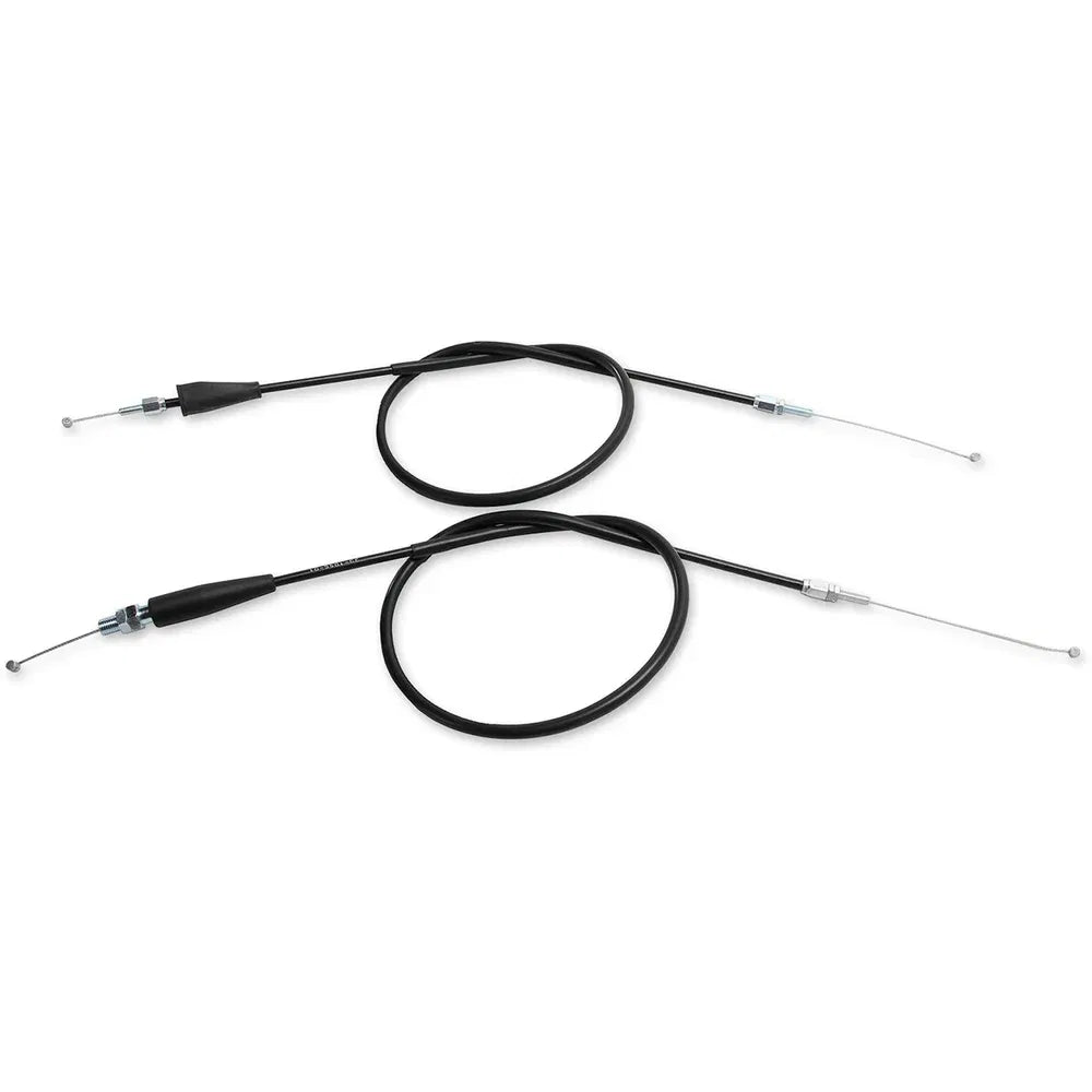 Cable del acelerador de vinilo negro.