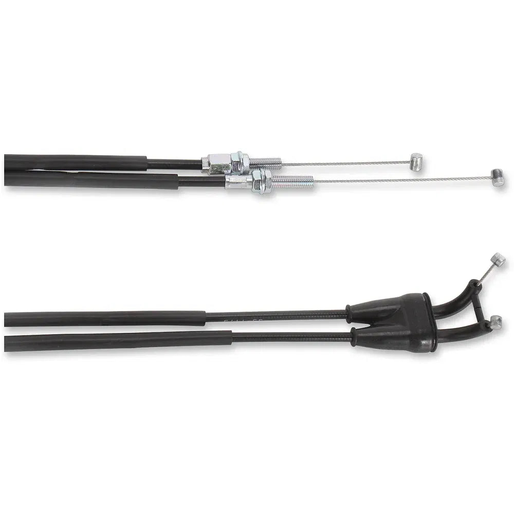 Cable del acelerador de vinilo negro.