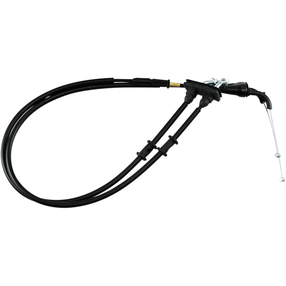 Cable del acelerador de vinilo negro.