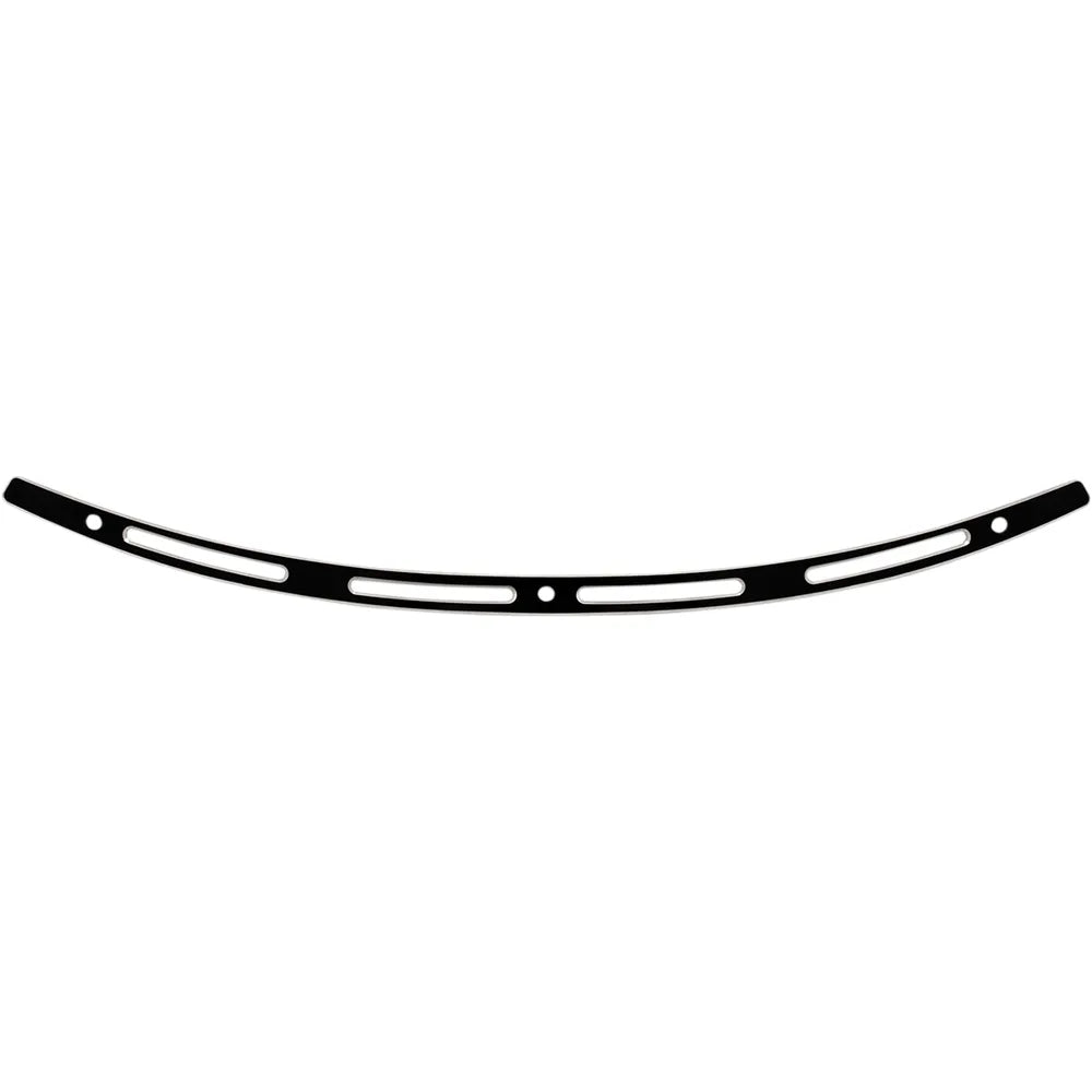 Embellecedor de parabrisas de acero inoxidable - Embellecedor de parabrisas - Negro - Ranuras - FLH '96-'13