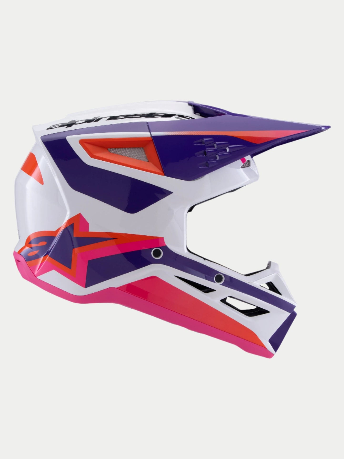 Casco Alpinestars SM3 Heat - Blanco/Púrpura/Rosa