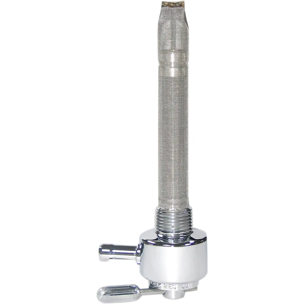 Fuel Valve - Chrome - 3/8" NPT - Round