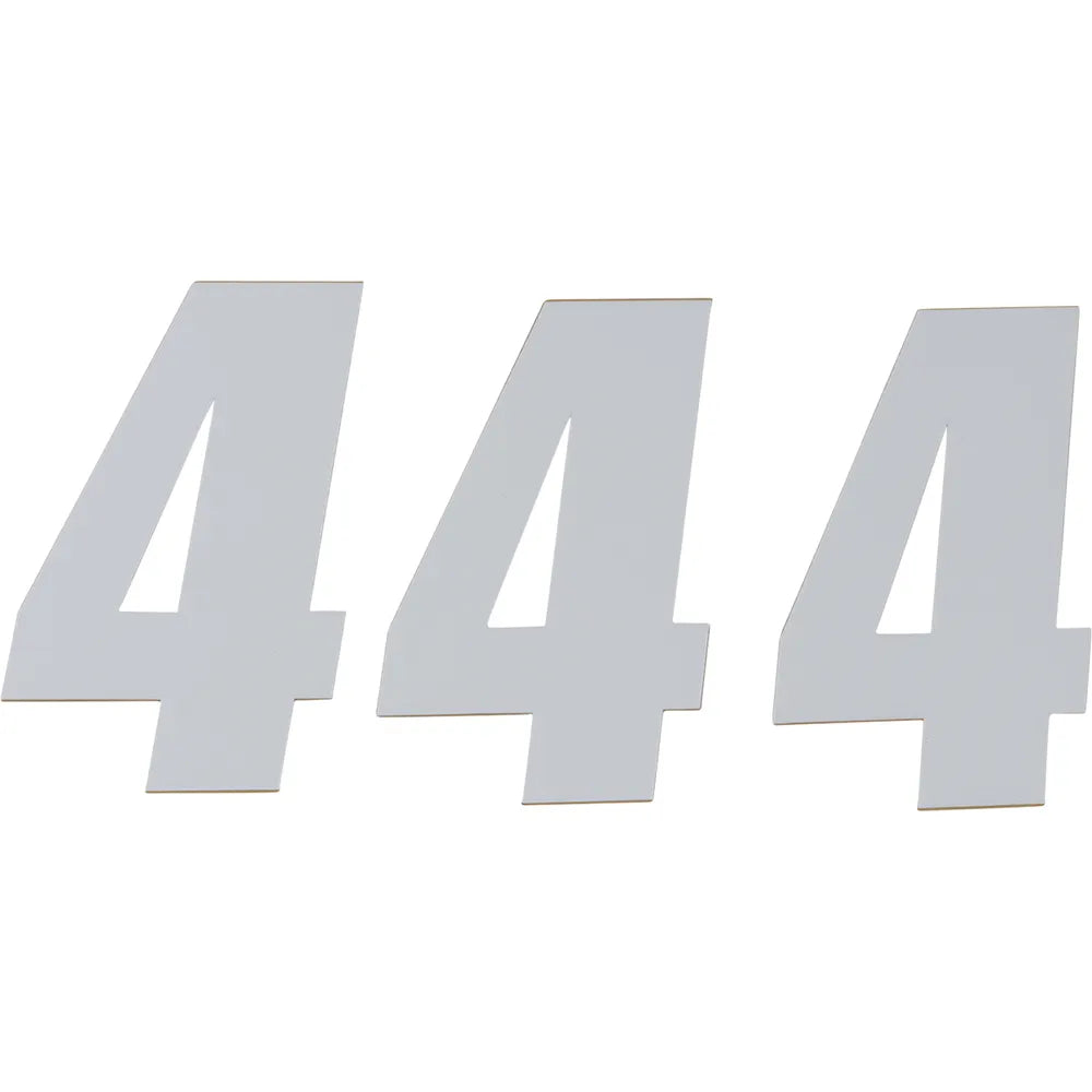 SX Plate Number - #4 - White - 6"