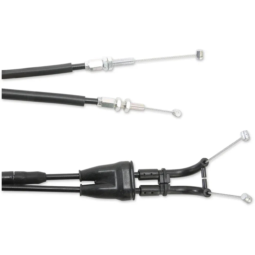 Cable del acelerador de vinilo negro.