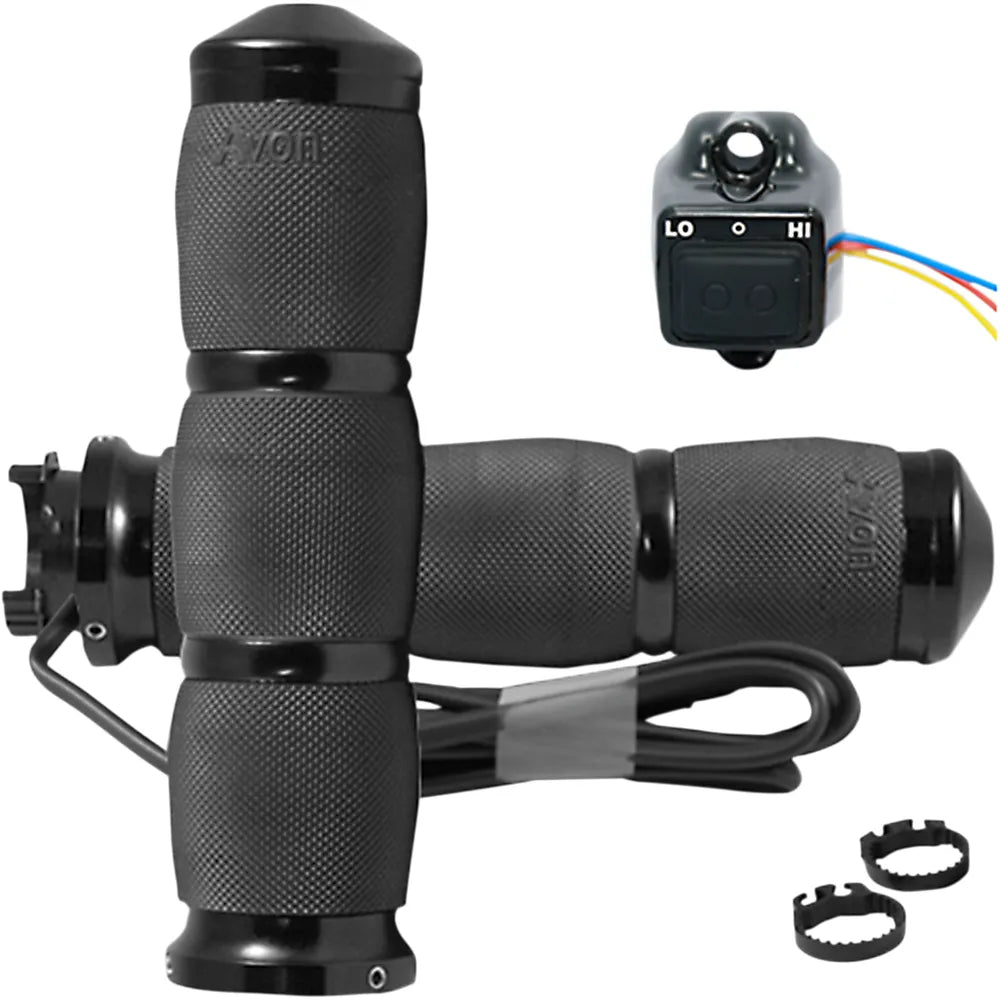 Grips - Heated - Air Cushion - Metric - Black