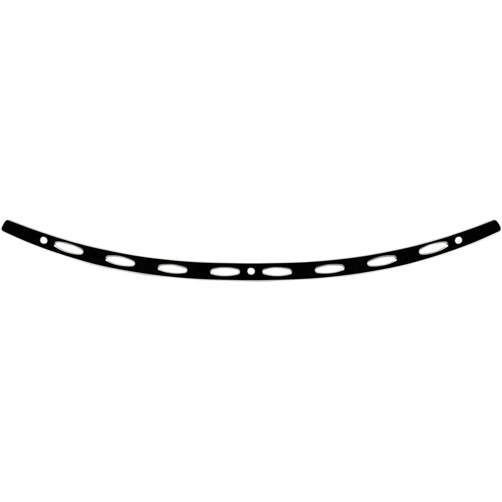 Embellecedor de parabrisas de acero inoxidable - Embellecedor de parabrisas - Negro - Ovalado - FLH '96-'13