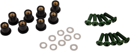 Kit de tornillos para parabrisas - Kit de tornillos para parabrisas - Verde