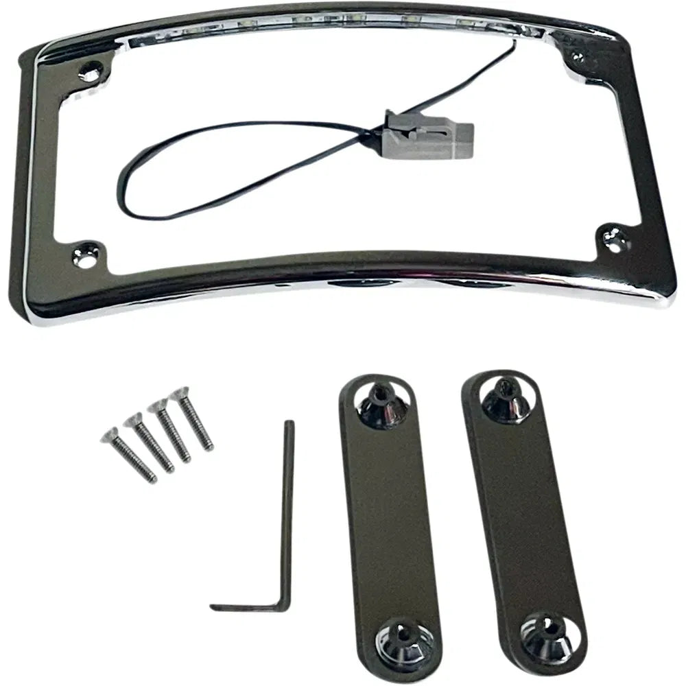 Illuminated CVO License Plate Frame - Chrome