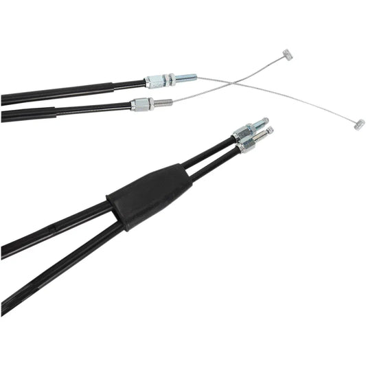 Cable del acelerador de vinilo negro.