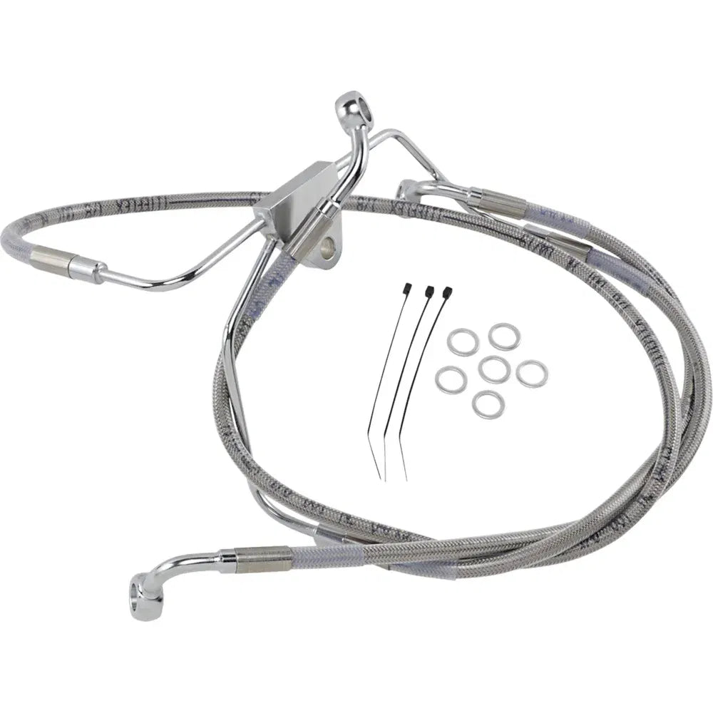Kit de línea de freno de acero inoxidable de longitud extendida