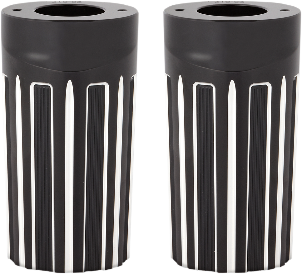 Cubiertas de funda de horquilla de aluminio, calibre 10 - Cubiertas de funda de horquilla - Anodizado negro - Calibre 10 - FLHT