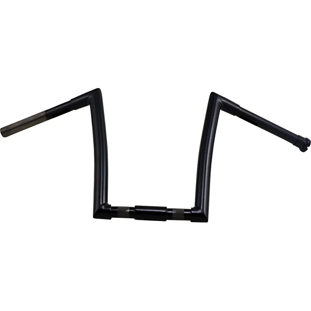 Black 1-1/4" Springer Style Strip Handlebar With 12" Rise