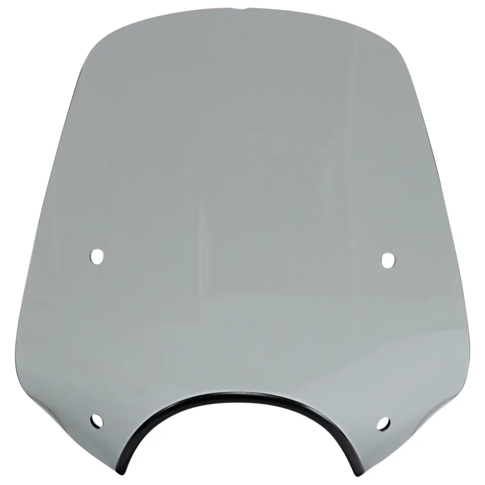 Pop Top Windshield - 9" Headlight Cut Out - Black Smoke