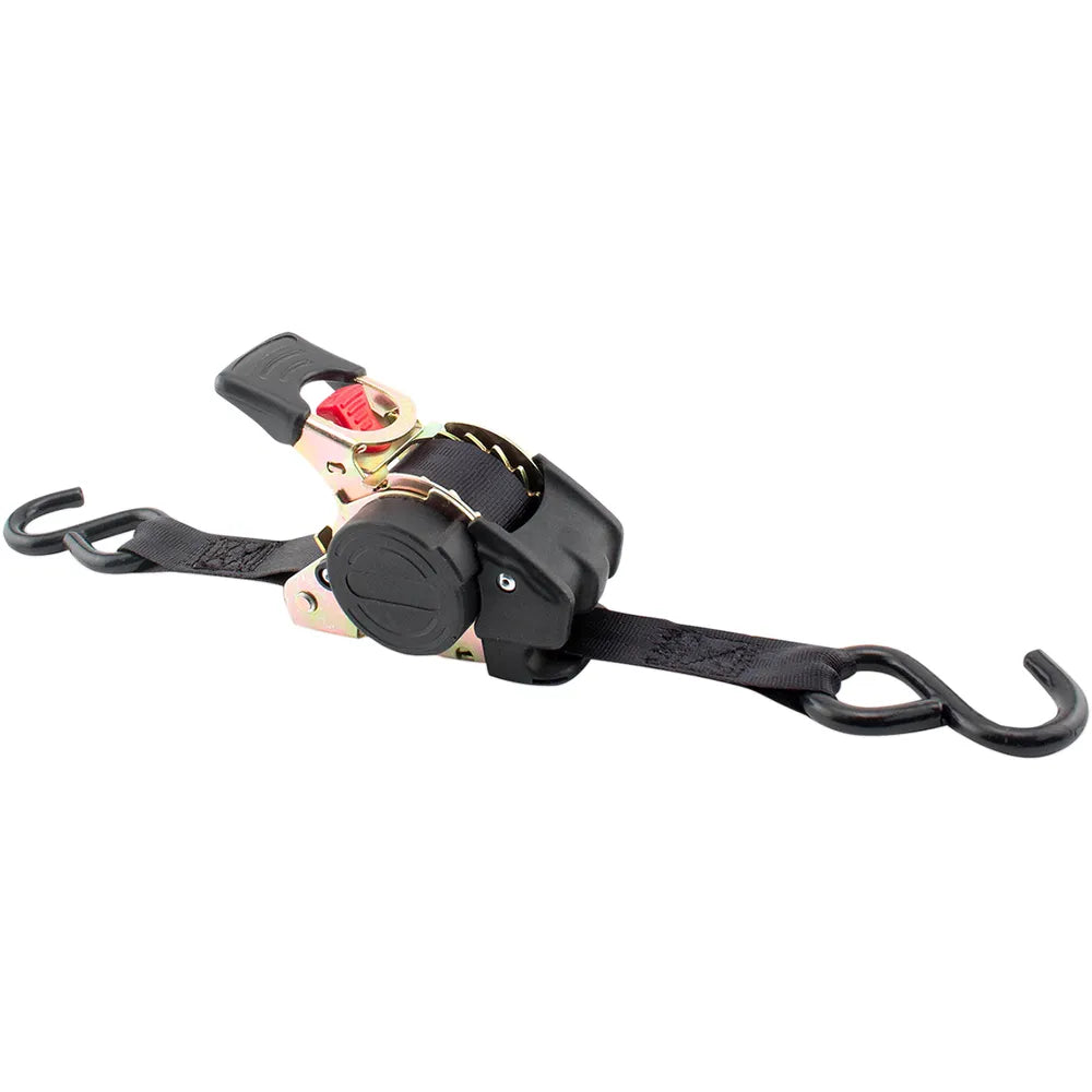 Retractable Ratchet Tie-Downs - 10' - Black