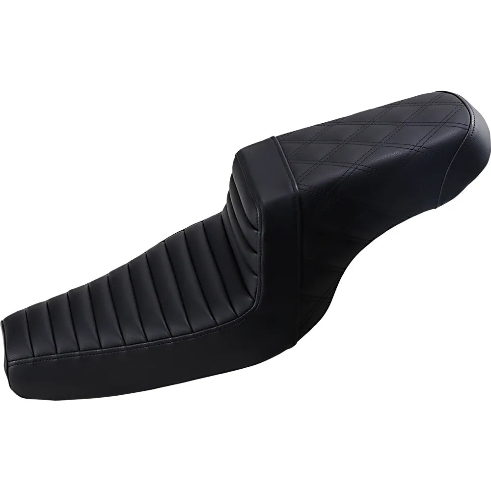 Step Up Seat - Tuck and Roll/Lattice Stitched - Black6628
